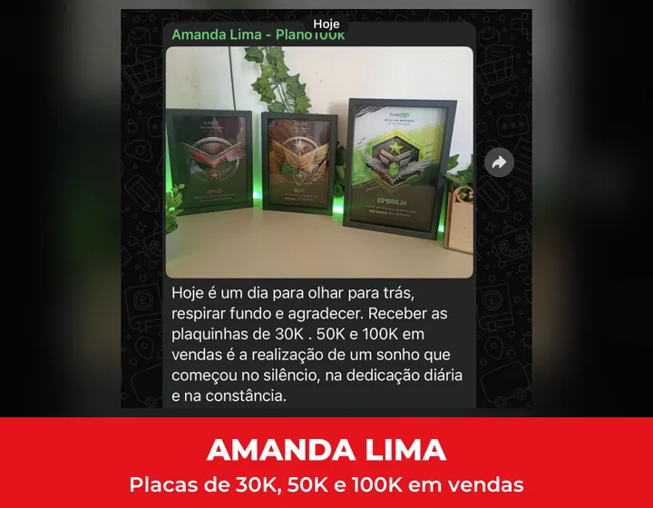 Placas da aluna Amanda
