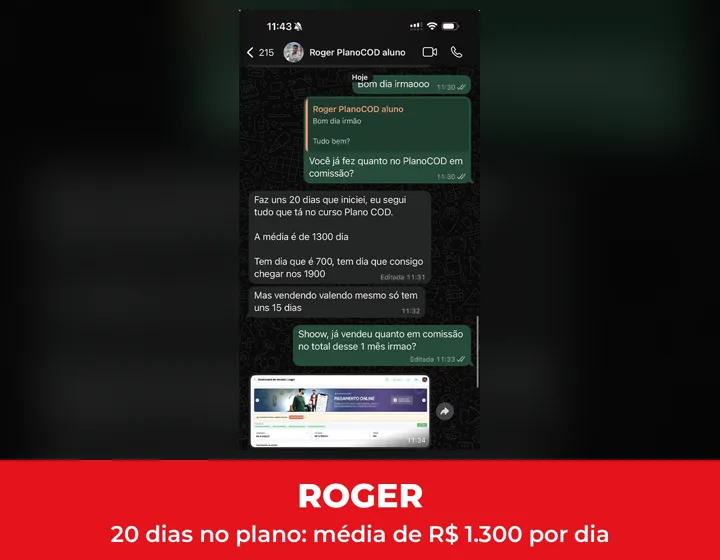Resultado do aluno Roger
